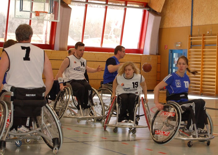 RollstuhlbasketballerInnen des RSC Hanse Lübeck stehen kurz vor der Meisterschaft
